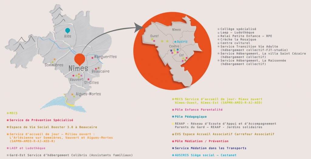 Les différents services de l'association Samuel Vincent dans le Gard